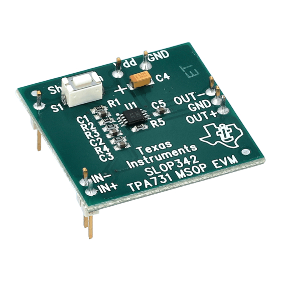 Texas Instruments TPA731 MSOP User Manual