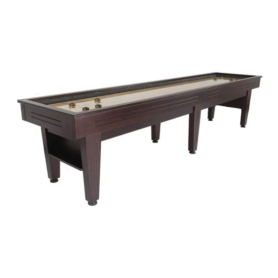 Presidential Billiards Contender Installation Instructions Manual