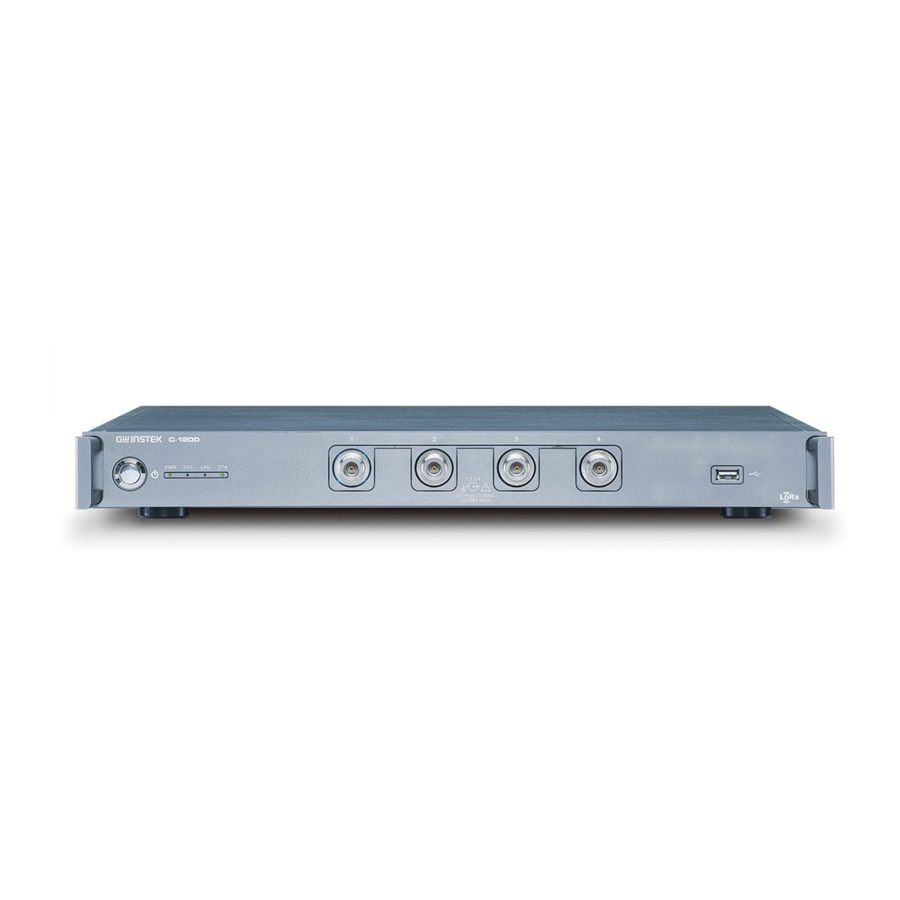 GW Instek C-1200 User Manual