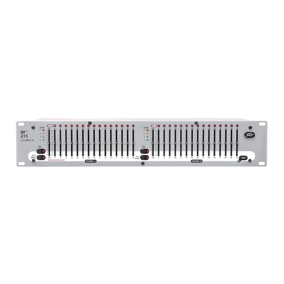 Peavey QF 231 Operating Manual