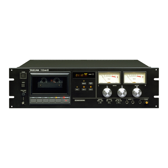 Tascam 122MKIII Owner's Manual
