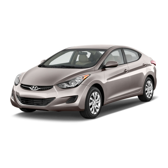 Hyundai ELANTRA Quick Reference Manual