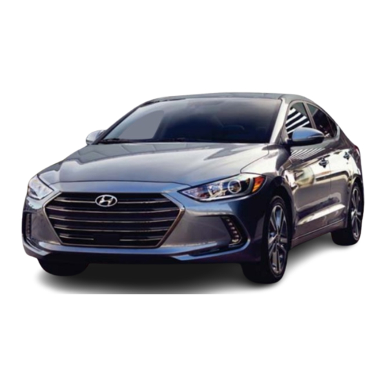 Hyundai Elantra Quick Reference Manual