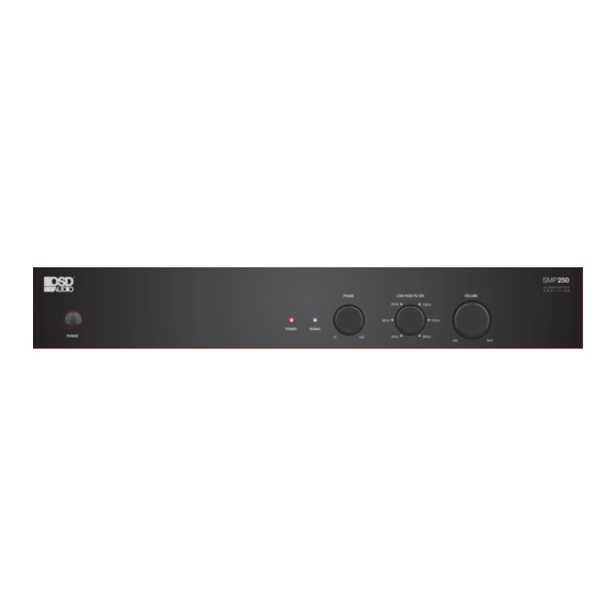 OSD Audio SMP250 Owner's Manual