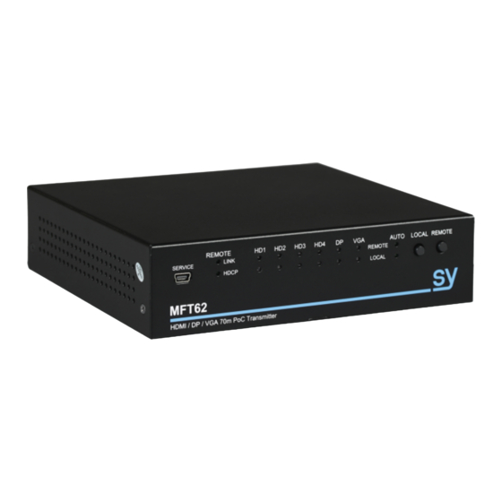 SY Electronics MFT62 User Manual