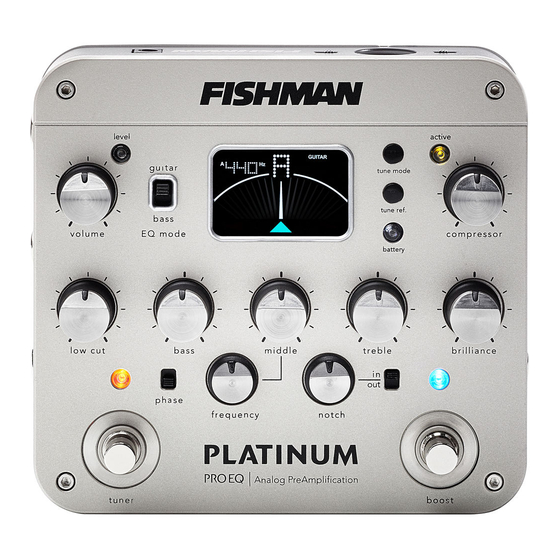 Fishman PLATINUM PRO EQ User Manual