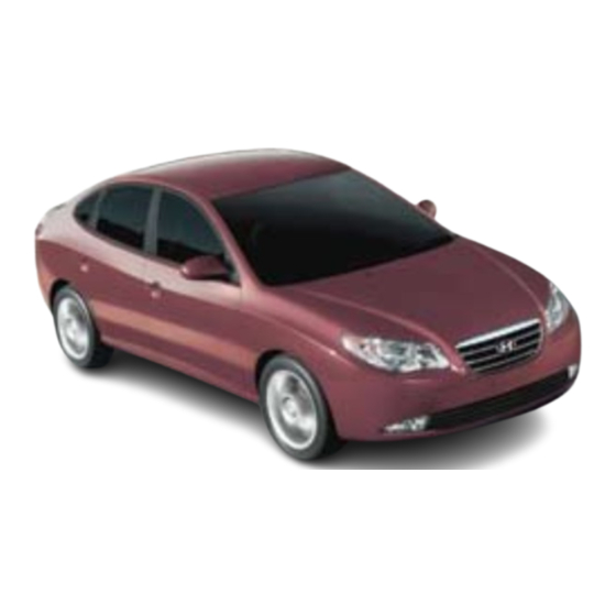 Hyundai Elantra Quick Reference Manual