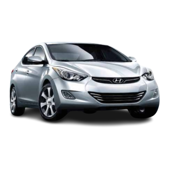Hyundai ELANTRA Quick Reference Manual