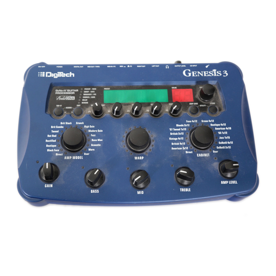 DIGITECH GENESIS3 USER MANUAL Pdf Download ManualsLib