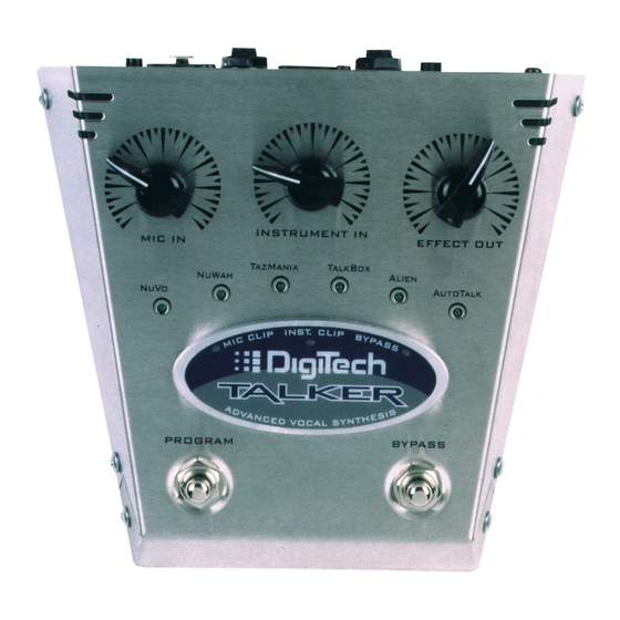 DIGITECH TALKER USER MANUAL Pdf Download | ManualsLib