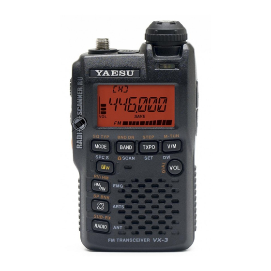 YAESU VX-3R OPERATING MANUAL Pdf Download | ManualsLib