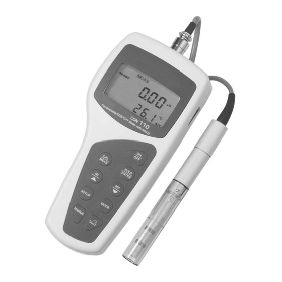 EUTECH INSTRUMENTS CYBERSCAN CON 11 CONDUCTIVITYTDS METER INSTRUCTION