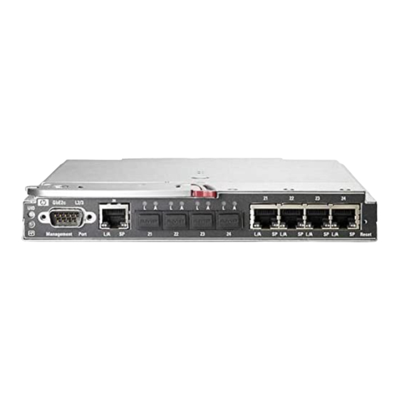 HP GbE2c - Blc Layer 2/3 Fiber SFP Option Setup Poster