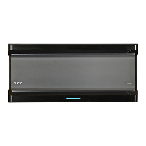 CLASSE AUDIO CT5300 V1.2 OWNER'S MANUAL Pdf Download ManualsLib