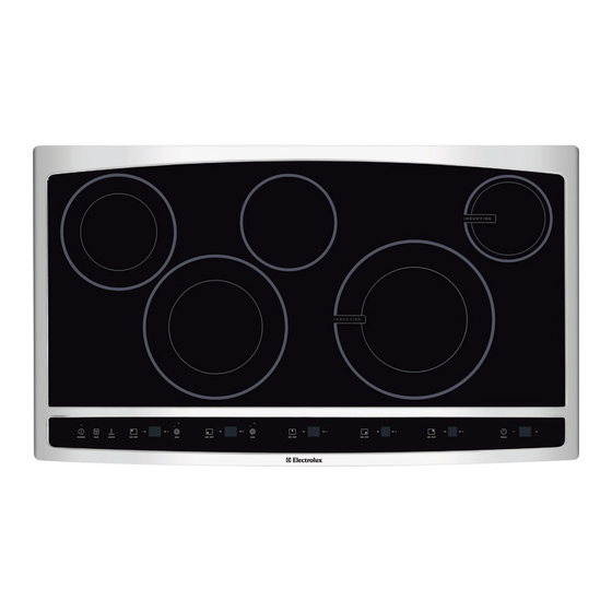 ELECTROLUX EW36CC55GW 36IN ELECTRIC COOKTOP DIMENSIONS AND