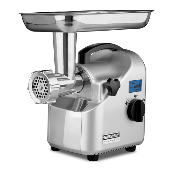 Gastroback Design Mincer Advanced Operating Instructions Manual