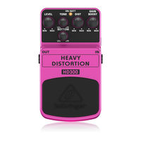 Behringer HEAVY DISTORTION HD300 Manual