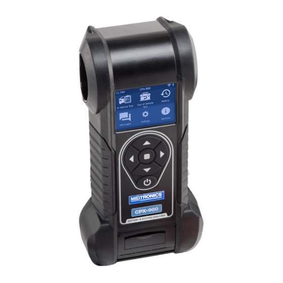 Midtronics CPX-900 Quick Reference Manual