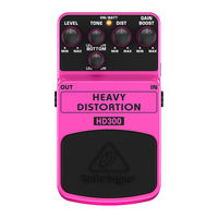 Behringer HEAVY DISTORTION HD300 User Manual