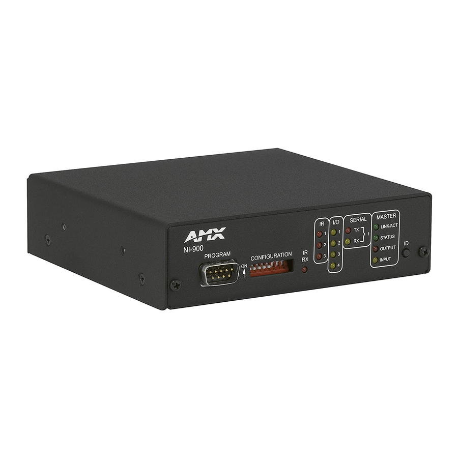 AMX NetLinx Integrated Controller NI-900 Installation Manual