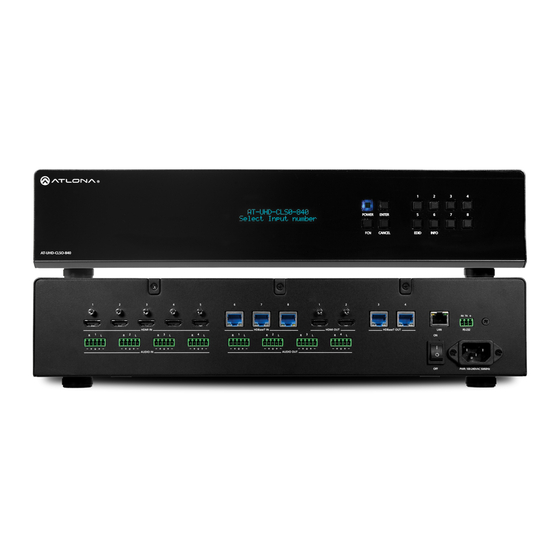 Atlona AT-UHD-CLSO-840 Matrix Switcher Manuals