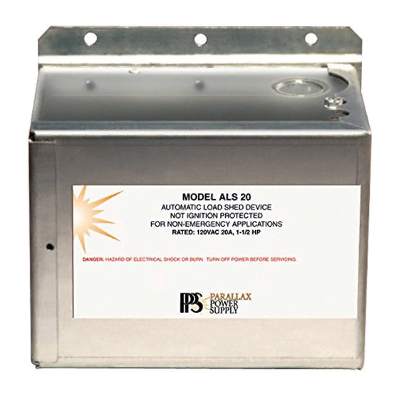 Parallax Power Supply ALS 20 Owner's Operation Manual