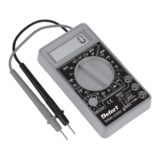 Defort DMM-600N User Manual