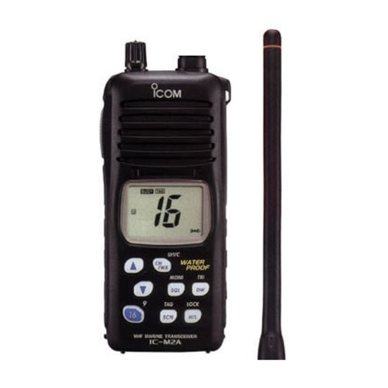 ICOM IC-M2A VHF Marine Transceiver Manuals
