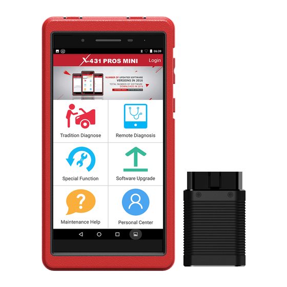 Launch X-431 PROS MINI 3.0 Quick Start Manual