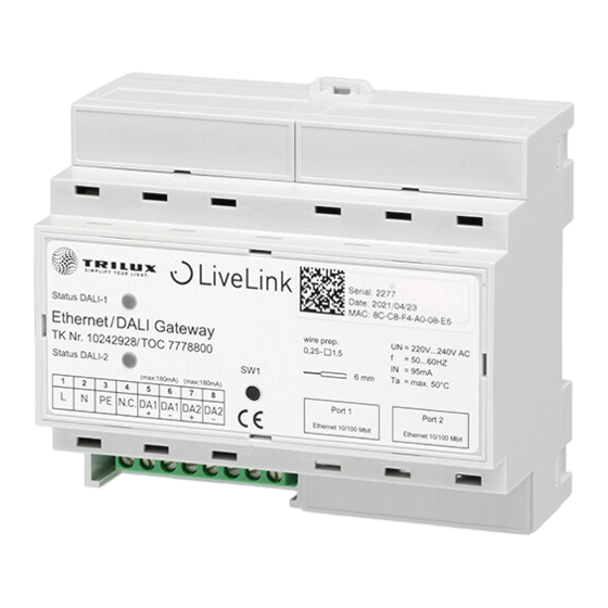 Trilux LIVELINK PREMIUM Mounting Instructions