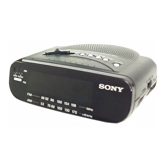 Sony ICF-C212 FM/AM Radio reloj con respaldo de potencia completa (blanco)