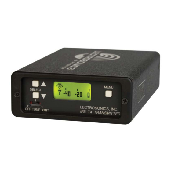 Lectrosonics T4 Instruction Manual