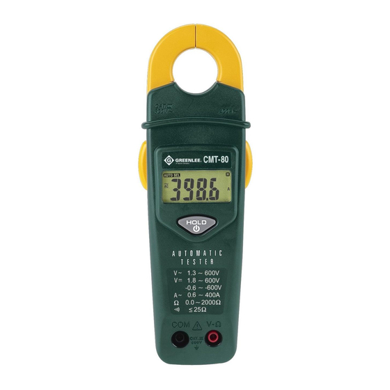 Greenlee CMT-80 Instruction Manual