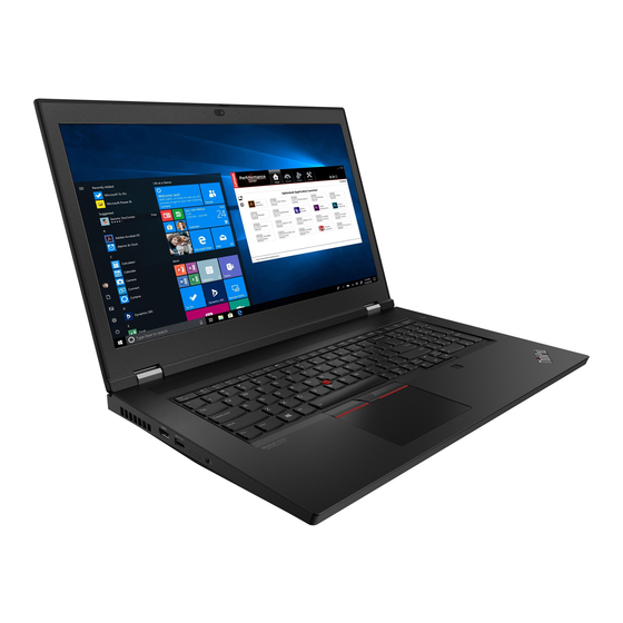 Lenovo THINKPAD P17 GEN 1 Setup Manual