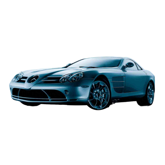 Mercedes-Benz SLR McLaren Operator's Manual