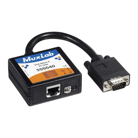 MuxLab 500040 Quick Installation Manual