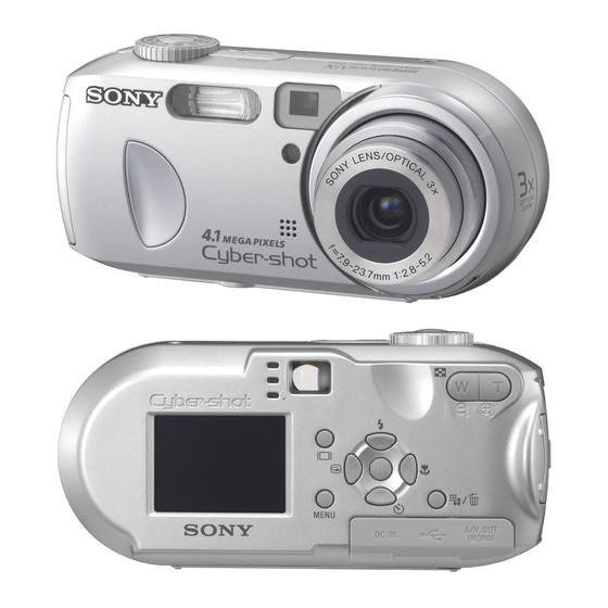 Sony Cyber-Shot DSC-P93A Operating Instructions Manual