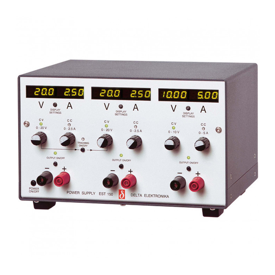 Delta Elektronika ES150 Manual