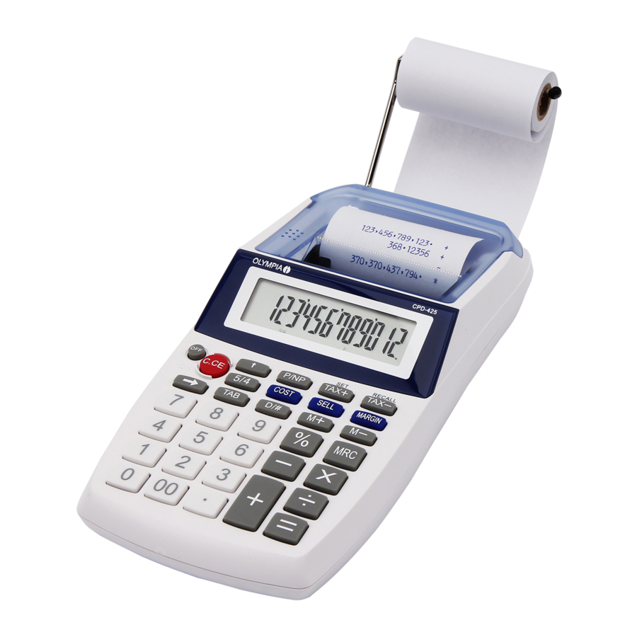 Olympia CPD 425 Manual