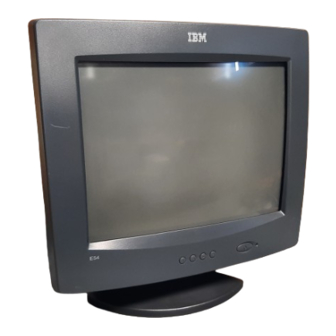 IBM 24P4555 - E 54 - 15" CRT Display User Manual