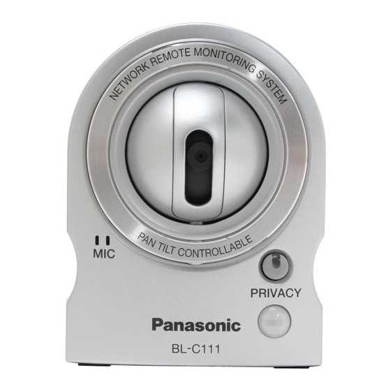 Panasonic BL-C111A - Network Camera - Pan Setup Manual