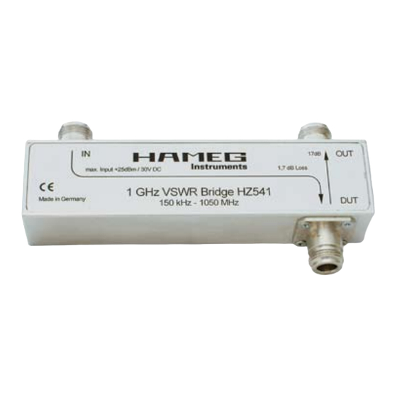 Hameg HZ541 Manual
