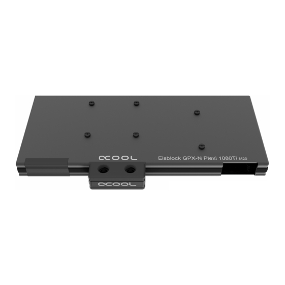 Alphacool EISBLOCK GPX N 1080 Ti M20 Manual