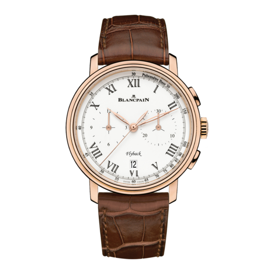 Blancpain Villeret CHRONOGRAPHE FLYBACK PULSOMÈTRE Manual