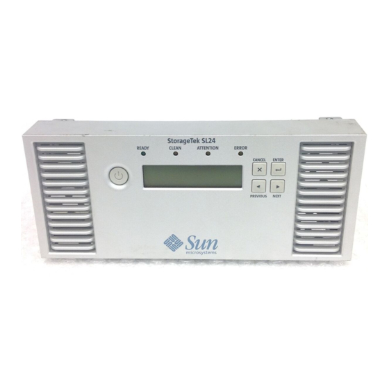 Sun Microsystems StorageTek SL24 User's And Service Manual