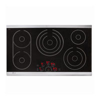 LG LCE3081ST - 30in Smoothtop Electric Cooktop 5 Steady Heat Elements User's Manual & Installation Instructions