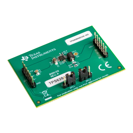 Texas Instruments TPS62842EVM-103 User Manual