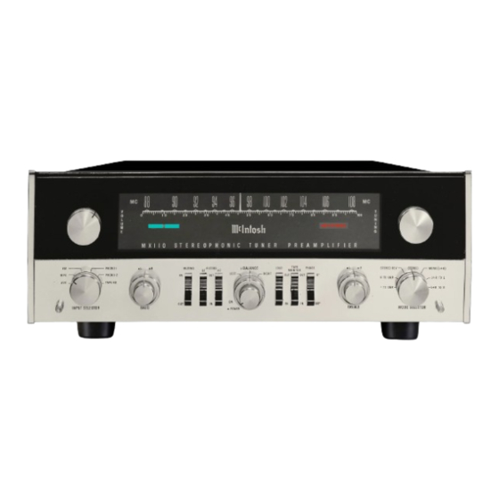 McIntosh MX 110 Service Manual