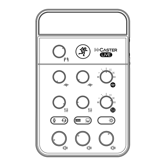 Mackie M-Caster Live Quick Start Manual