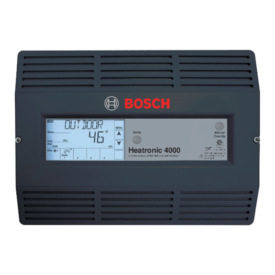 Bosch Heatronic 4000 Installation & Operating Instructions Manual